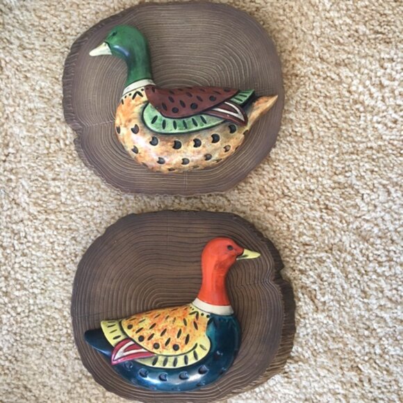 Lefton Other - 2 VTG Porclain  Mallard Wall Plaques By Lefton